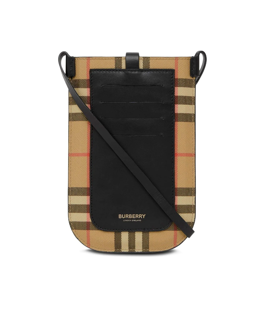 Burberry Anne Check-print Phone Bag In Multicolor