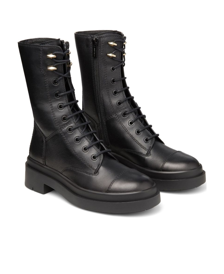 Jimmy Choo Nari Leather Mid-calf Boots In Black