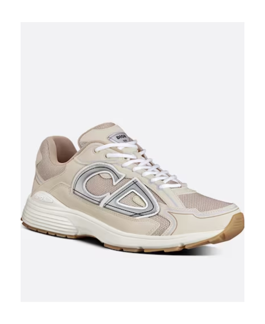 Shop Dior B30logo Low-cut Sneakers In Nude