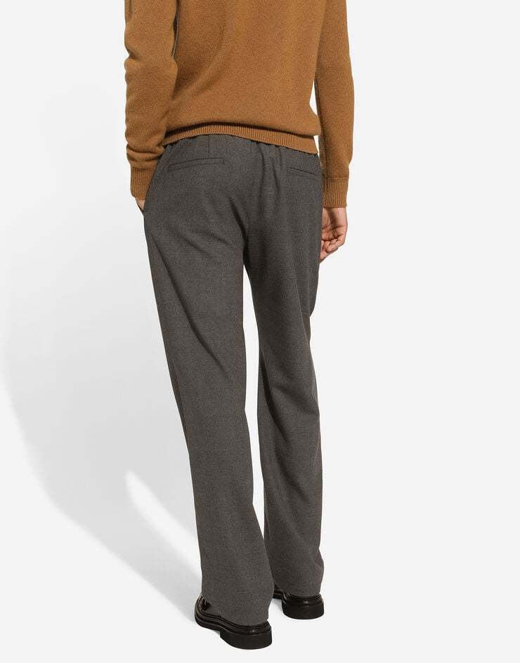 Dolce & Gabbana Wool Jogging Pants In Black