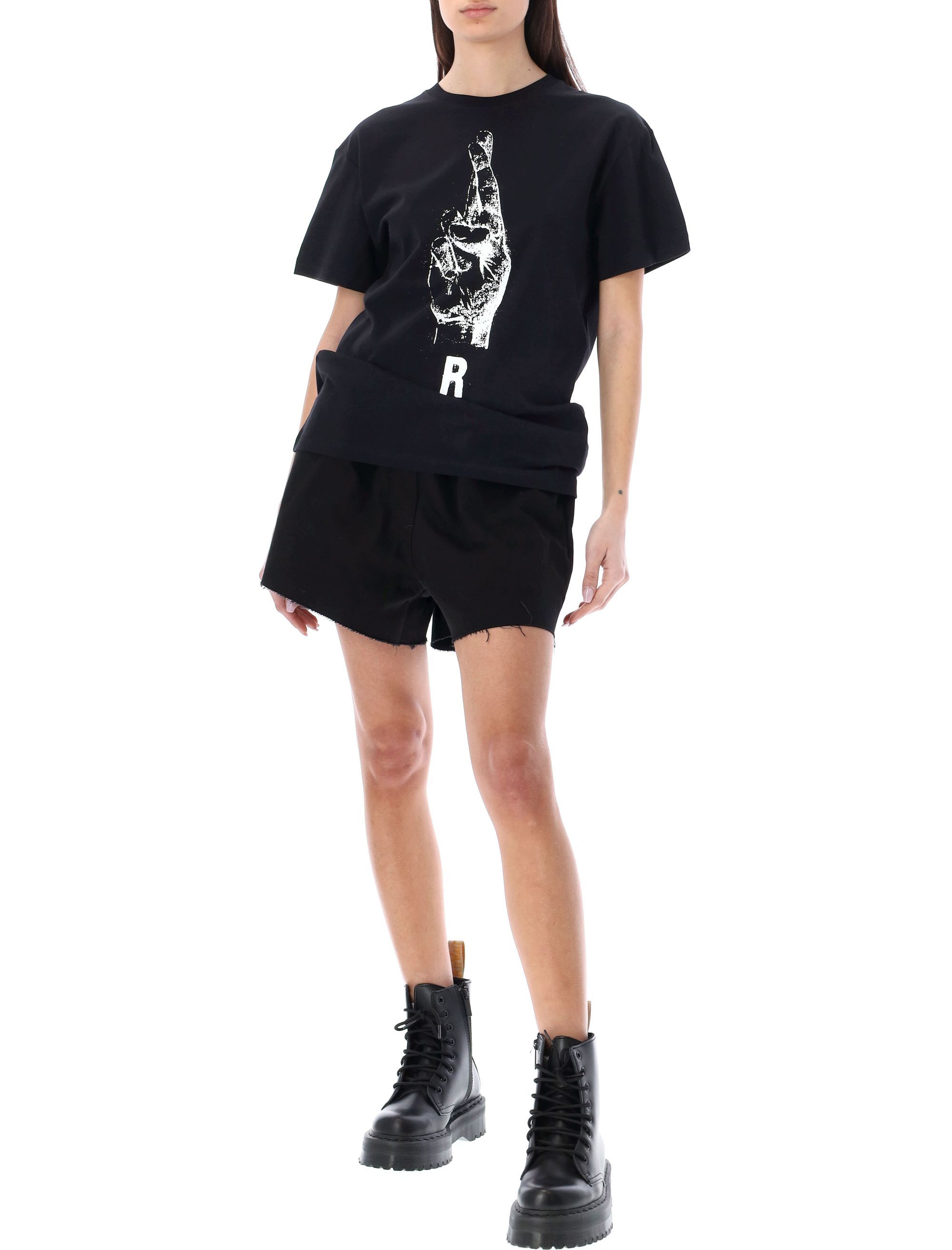 Shop Raf Simons Graphic-print Cotton T-shirt In Black