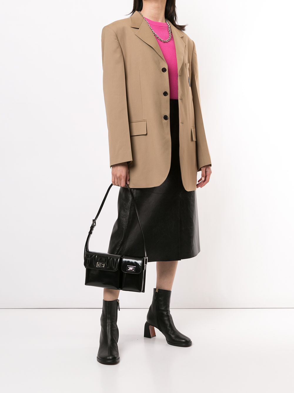 We11 Done Oversized Tailored Blazer In Nude