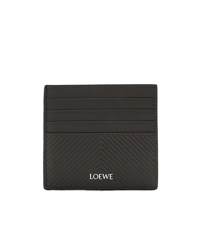 Loewe Open Cardholder In Textured Classic Calfskin In Brown
