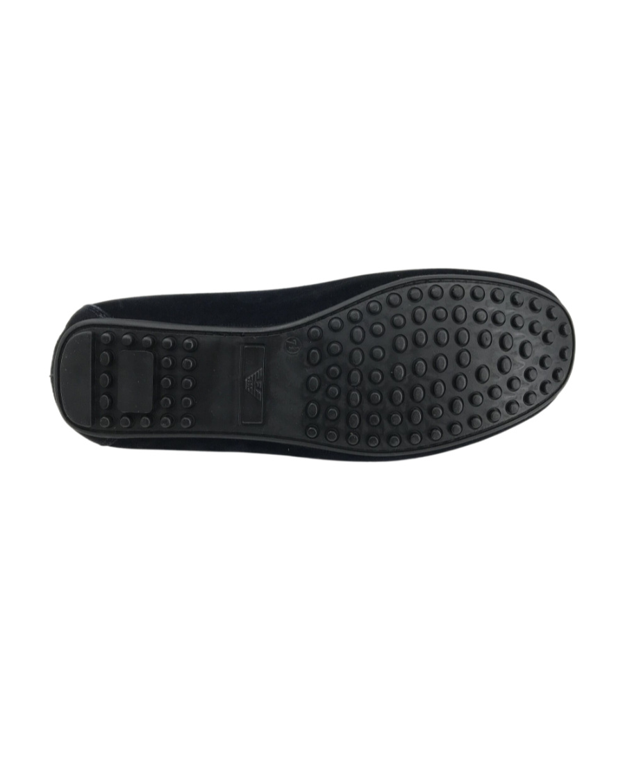 Emporio Armani Logo Business Casual Shoes In Black
