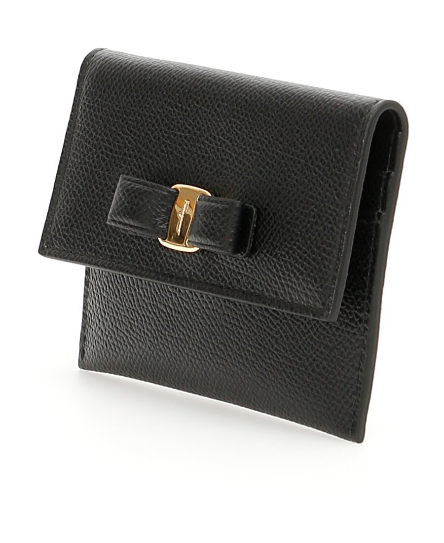 FERRAGAMO SALVATORE FERRAGAMO VARA BOW DETAILED FOLDOVER CARD CASE