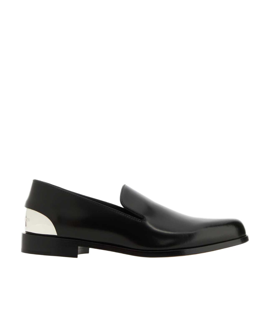 Shop Alexander Mcqueen Mirrored-heel Counter Loafers In Black