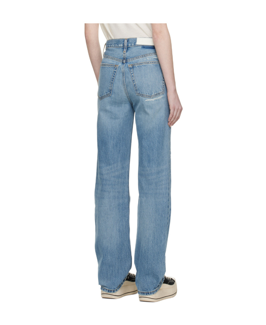 Re/done Ripped-detail Loose-fit Jeans In Blue