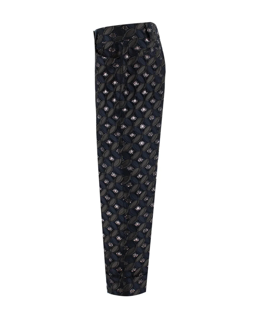 Fabiana Filippi Pattern Tweed Casual Pants