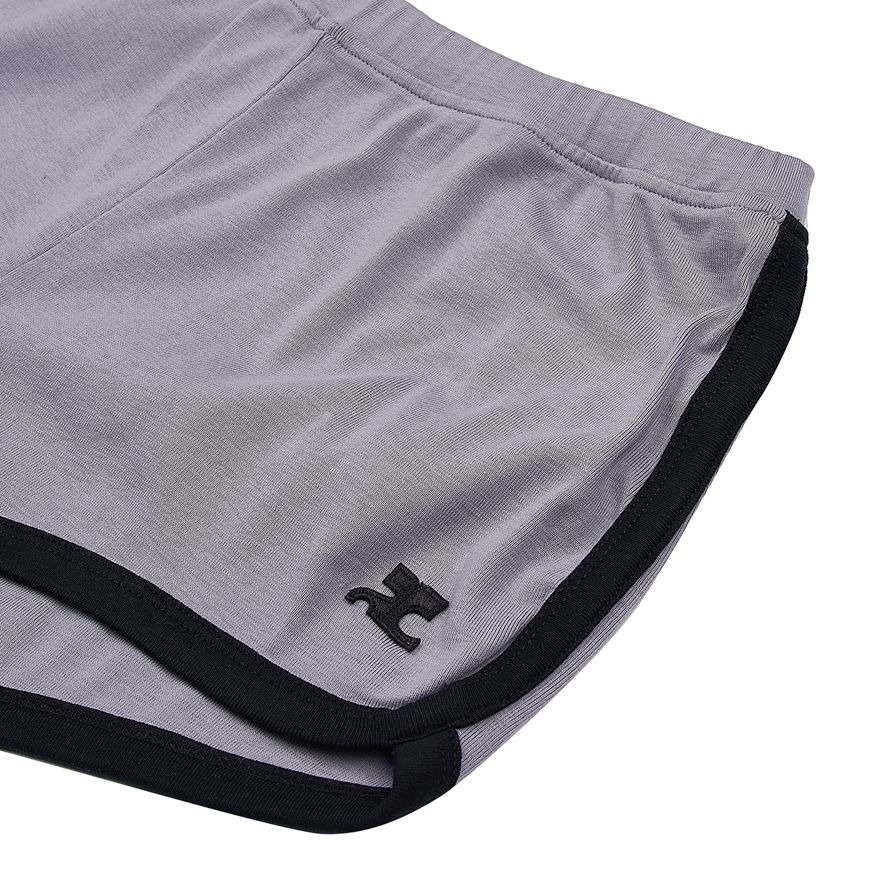Courrèges Contrast Mini Shorts In Gray