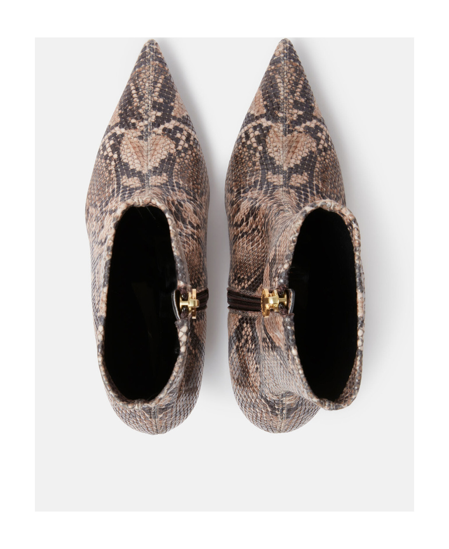 Stella Mccartney Stella Iconic Python-print Boots In Black