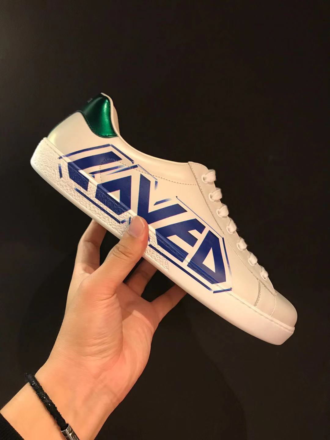 Gucci Ace Sneaker With Loved Print In White