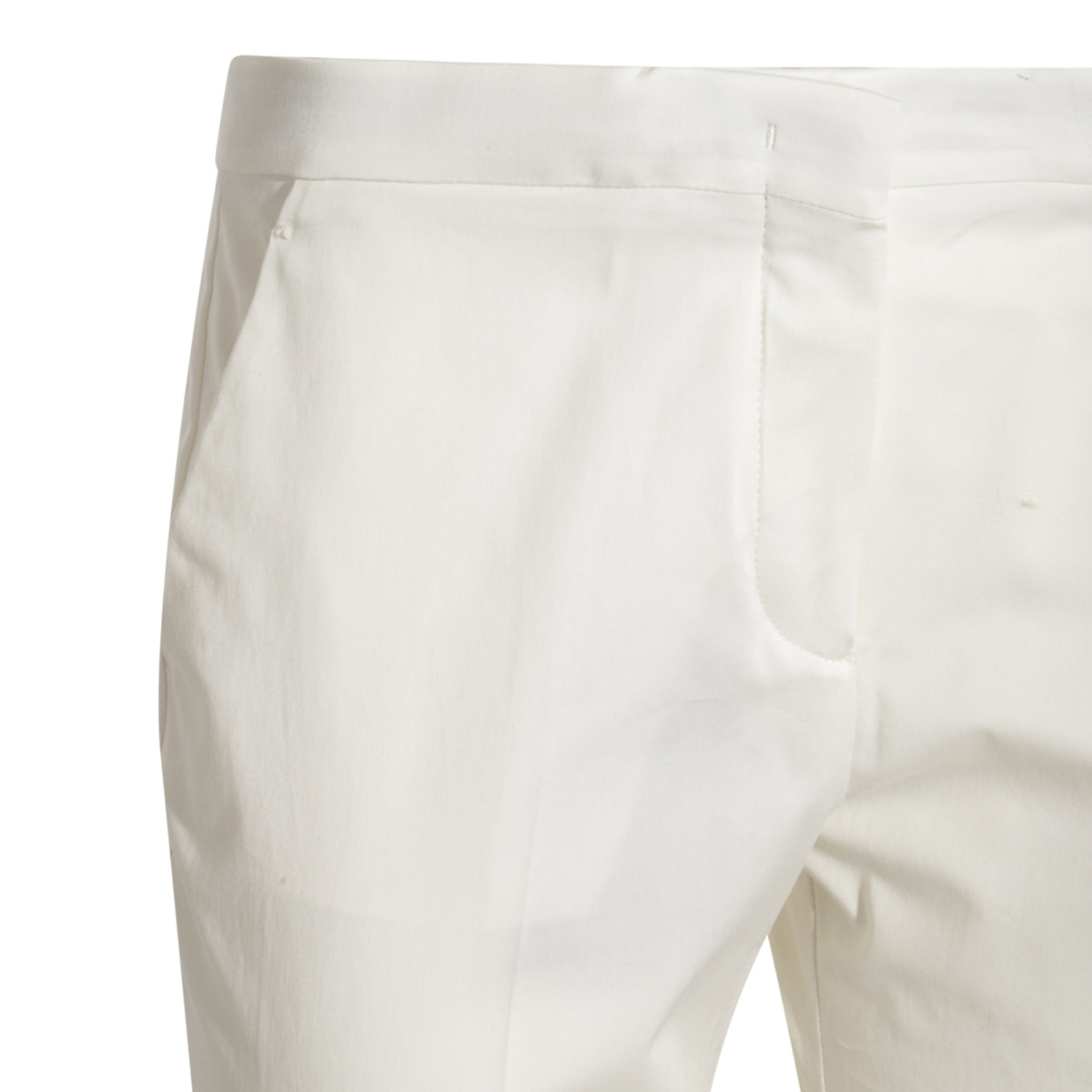 ETRO CROPPED STRETCH COTTON TROUSERS 