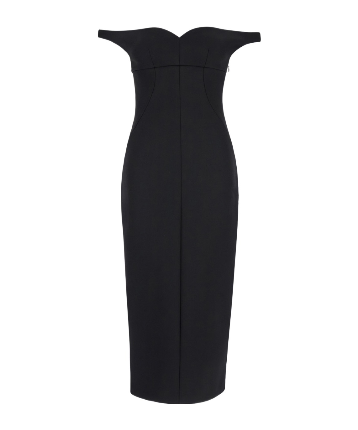 Philosophy Di Lorenzo Serafini Off-the-shoulder Tech Crepe Midi Dress In Black