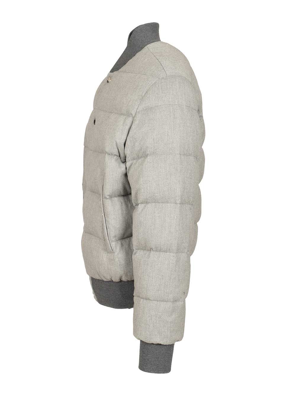 Dolce & Gabbana Reversible Flannel Outerwear Bomber Jackets Grey In Gray