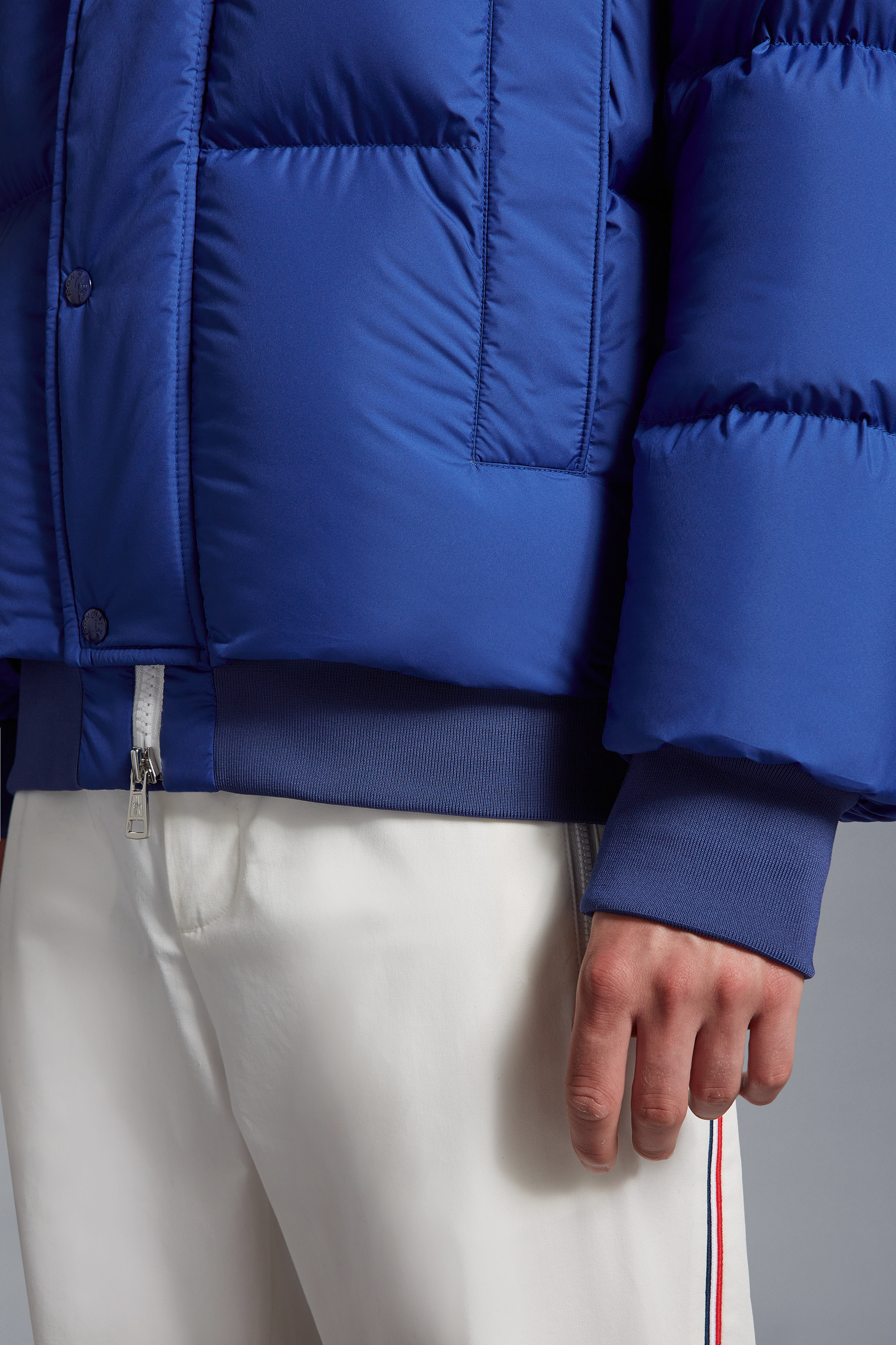 Shop Moncler Risler Quilted Hooded Puffer Jacket In Blue