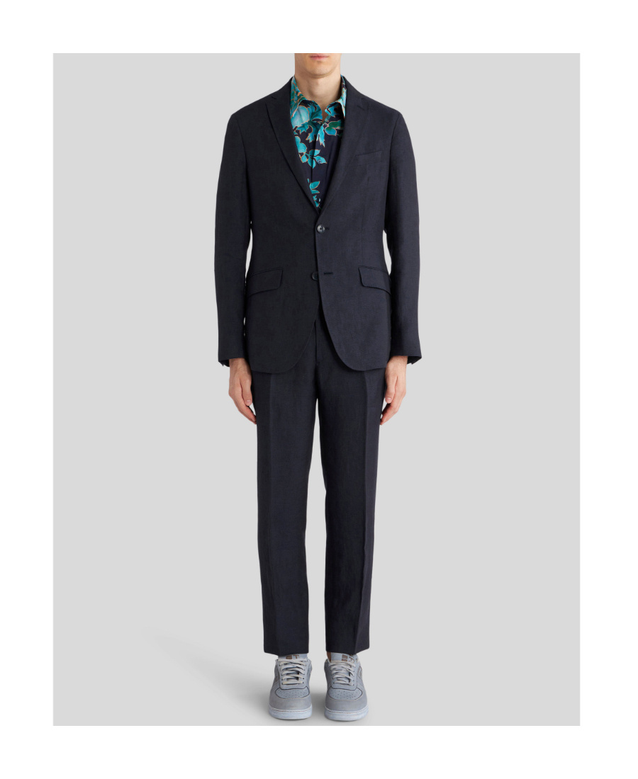 Etro Single-breasted Tailored Blazer In Black