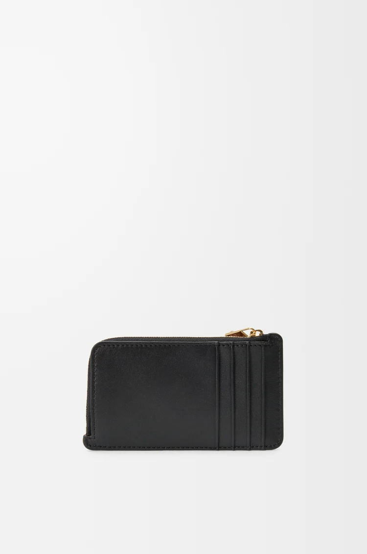 Loewe Knot Coin Cardholder In Shiny Nappa Calfskin In Black