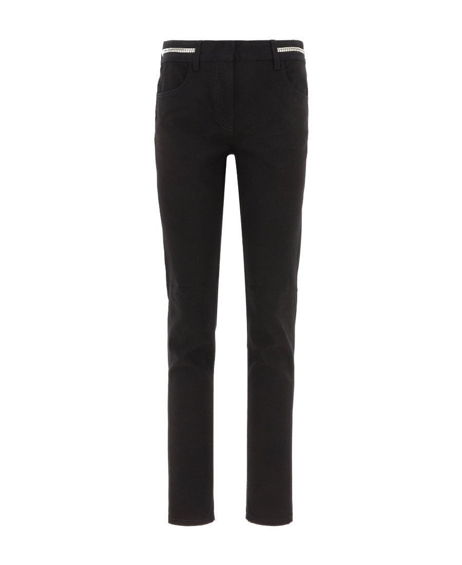 Givenchy 4g Logo Studded Skinny Jeans In Black