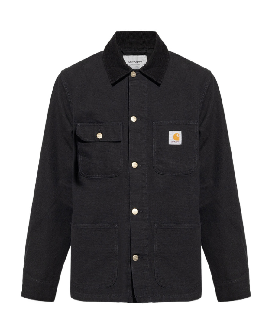 Carhartt Michigan Coat Cotton Long Jacket In Black