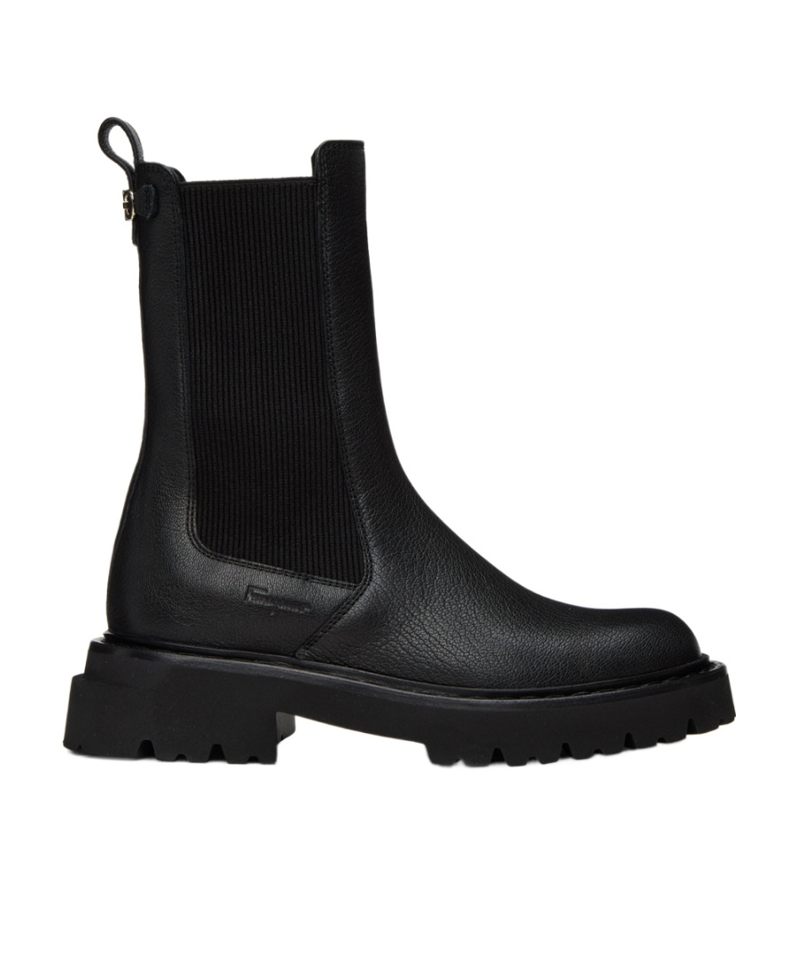 Ferragamo Oderico Short Boots In Black
