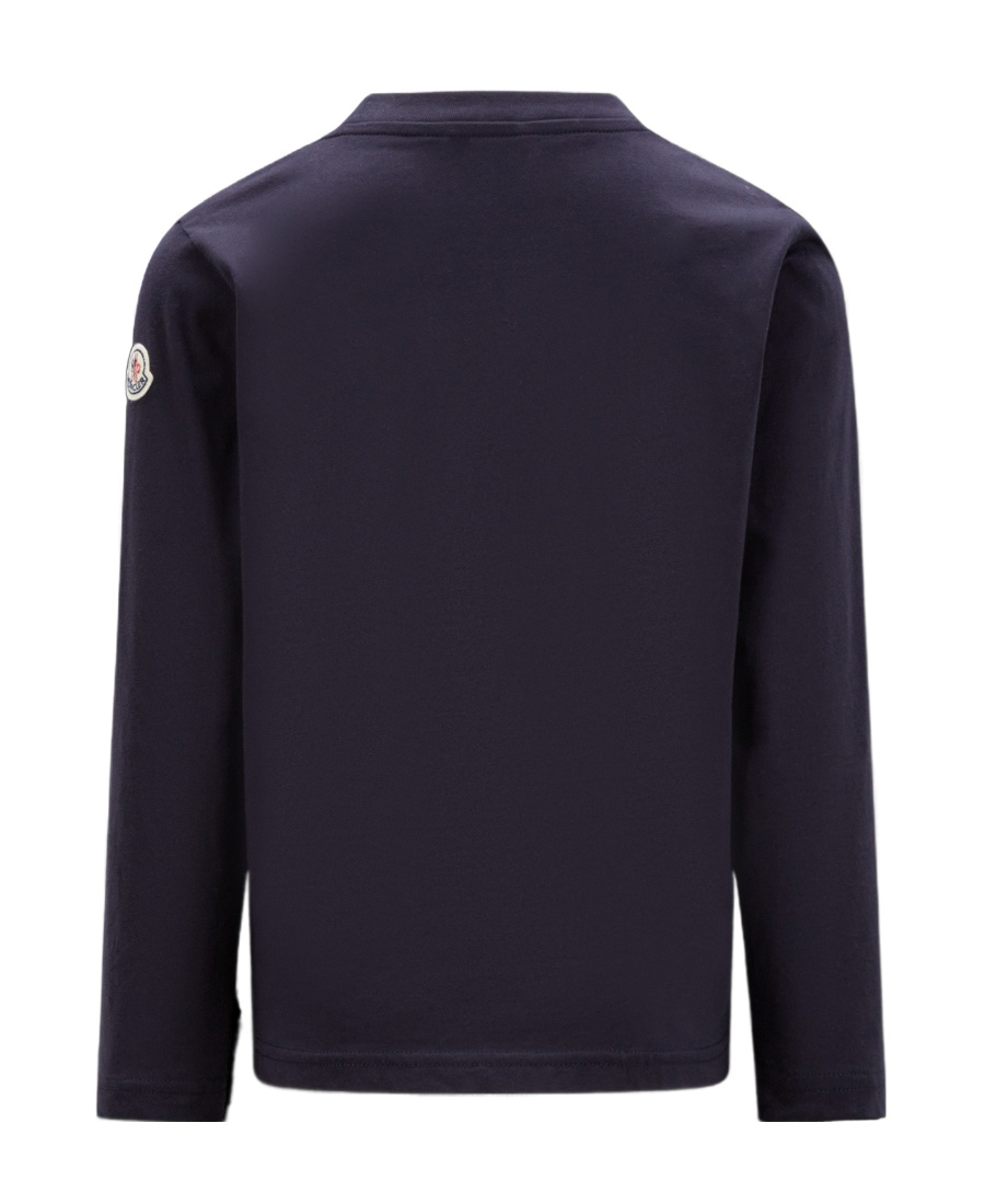 Moncler Logo-patch Cotton T-shirt In Blue