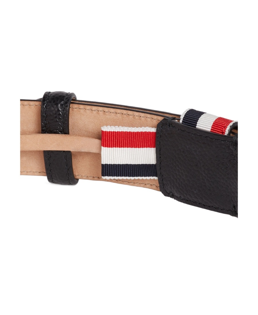 Thom Browne 35 Rwb-loop Belt In Black