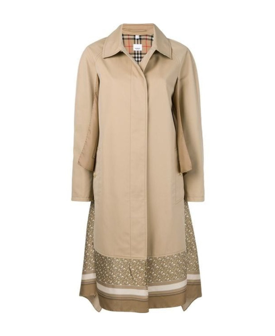 Burberry Scarf-layer Trench Coat In Nude