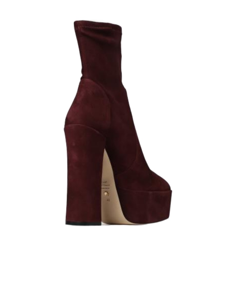 Stuart Weitzman Skyhigh 145mm Suede Platform Boots In Brown