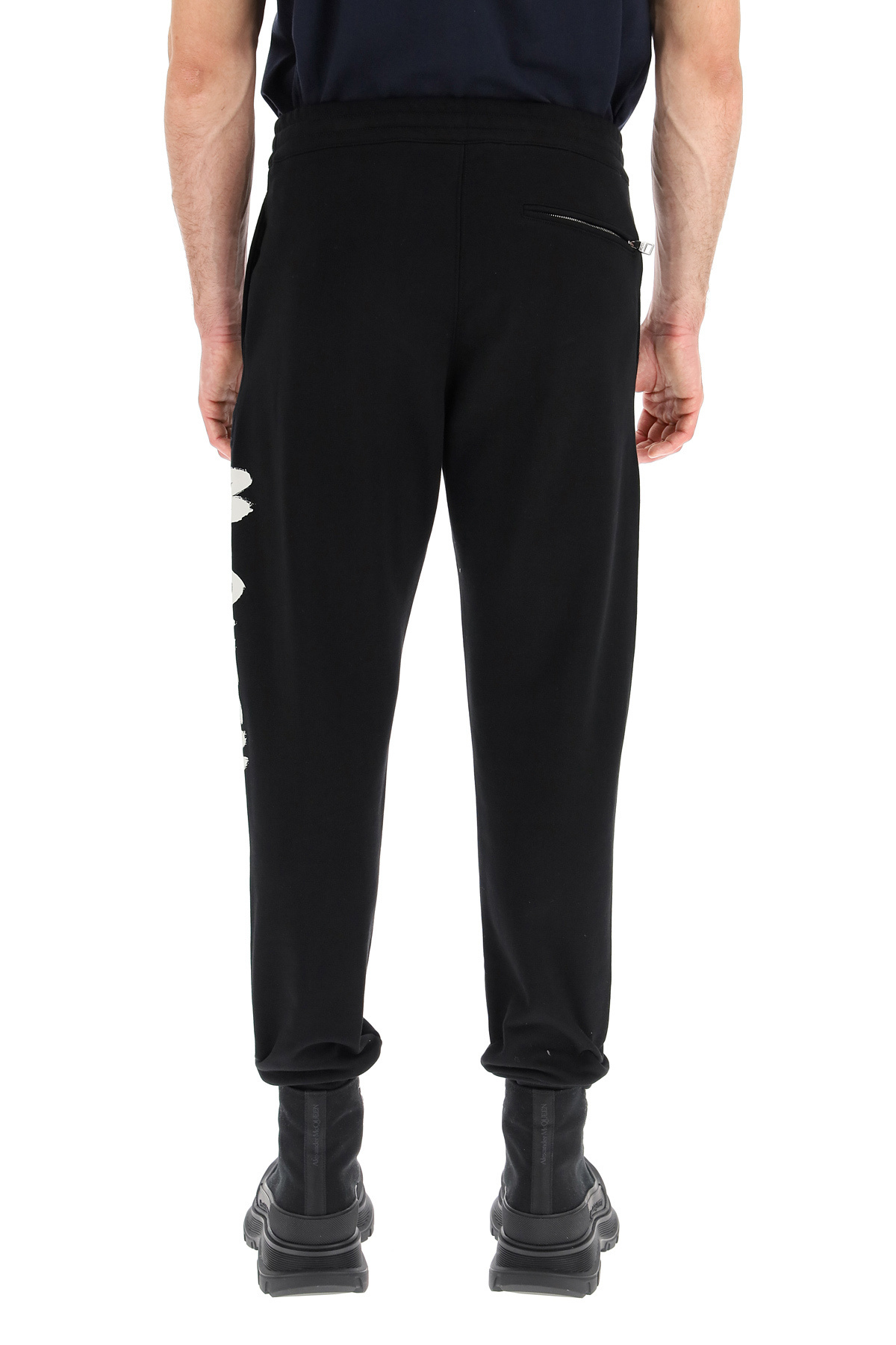 Alexander Mcqueen Logo-print Track Pants In Black