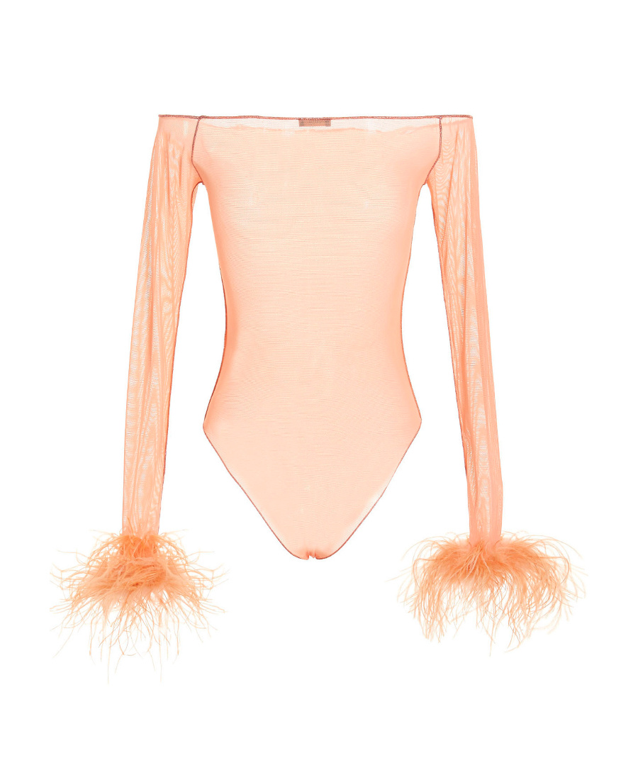 OSEREE PERSPECTIVE MESH JUMPSUIT