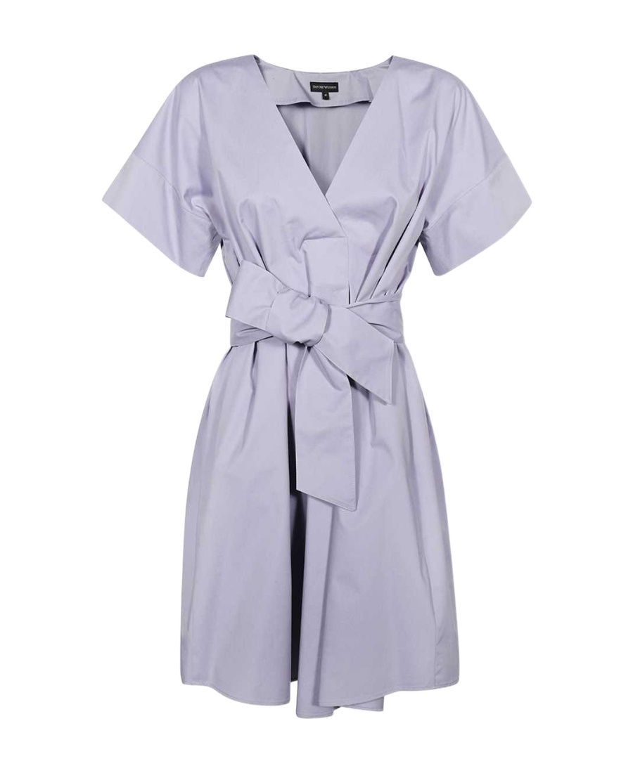 Emporio Armani V-neck Dress In Gray