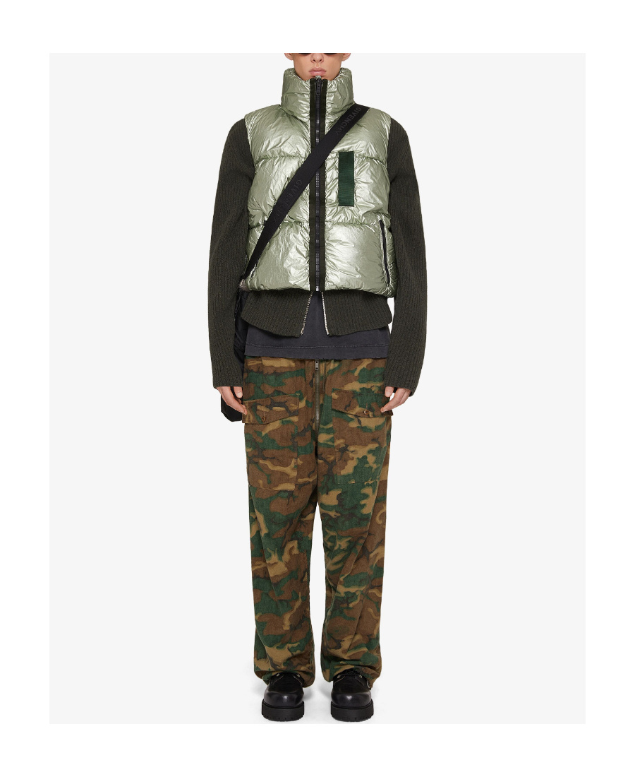 Givenchy Metallic-finish Down Gilet In Green