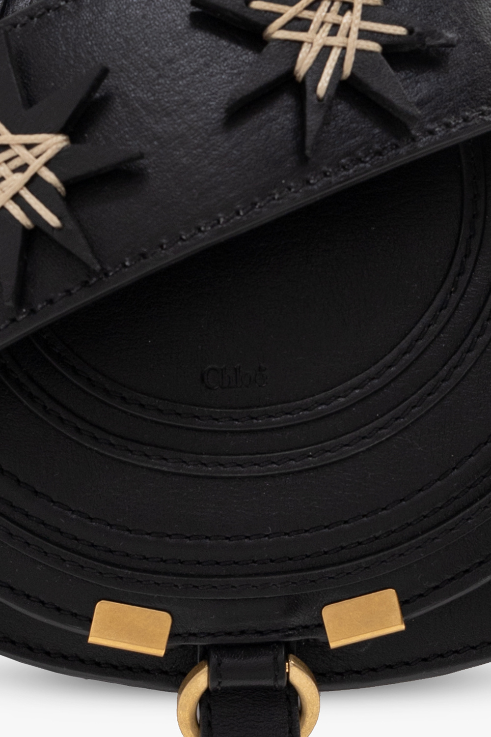 Chloé Logo Shoulder Bag In Black