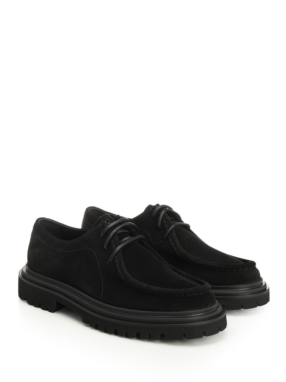 Dolce & Gabbana Polished Derby Shoes In Calf Leather In Black