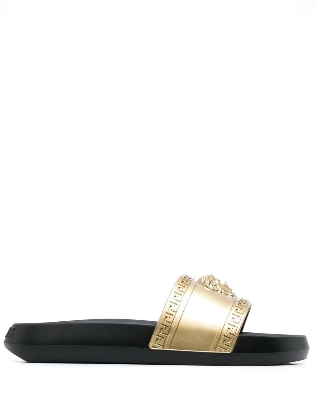Versace Medusa Head Pool Slides In Black