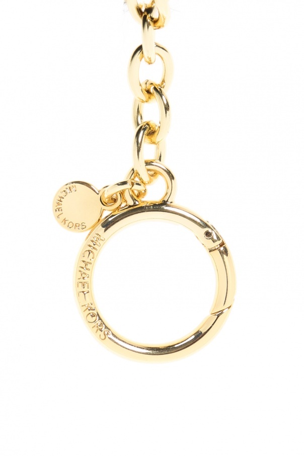Michael Kors Fluffy Ball Key Chain In Brown