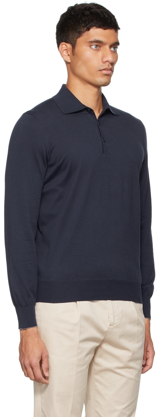 Brunello Cucinelli Cotton Polo Sweater In Black