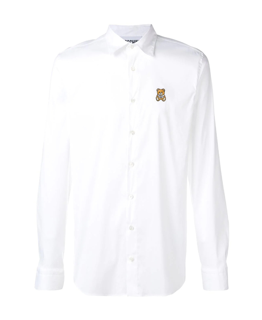 Moschino Teddy Patch Shirt In White