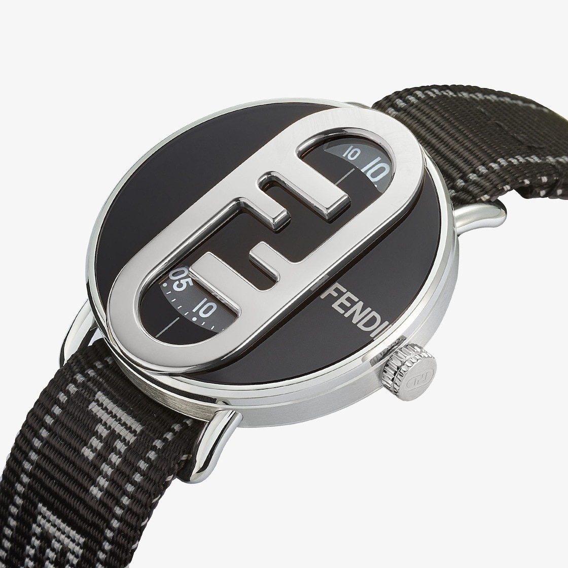 FENDI 42 MM - ROUND WATCH WITH OLOCK LOGO