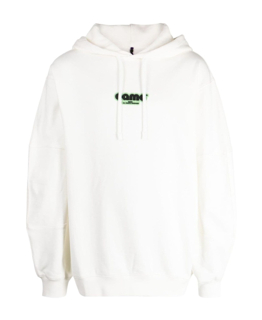 Oamc Long-sleeved Hooded Sweater In White