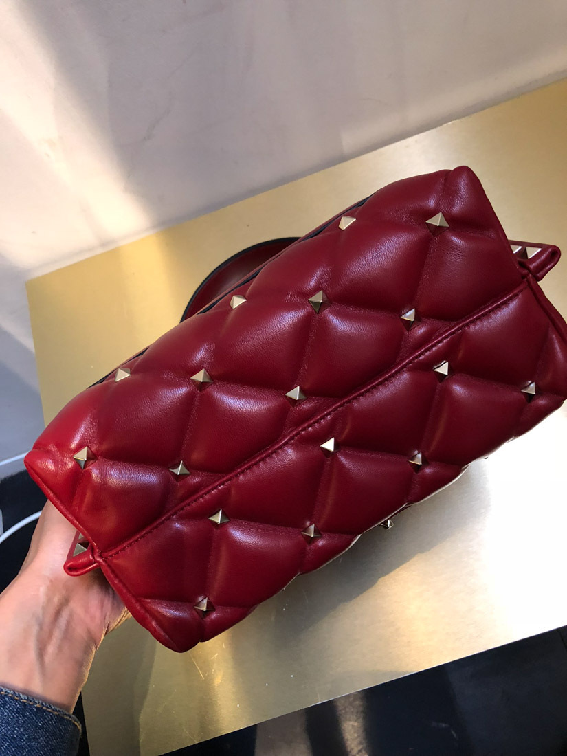 Valentino Candystud Tote Bag In Red