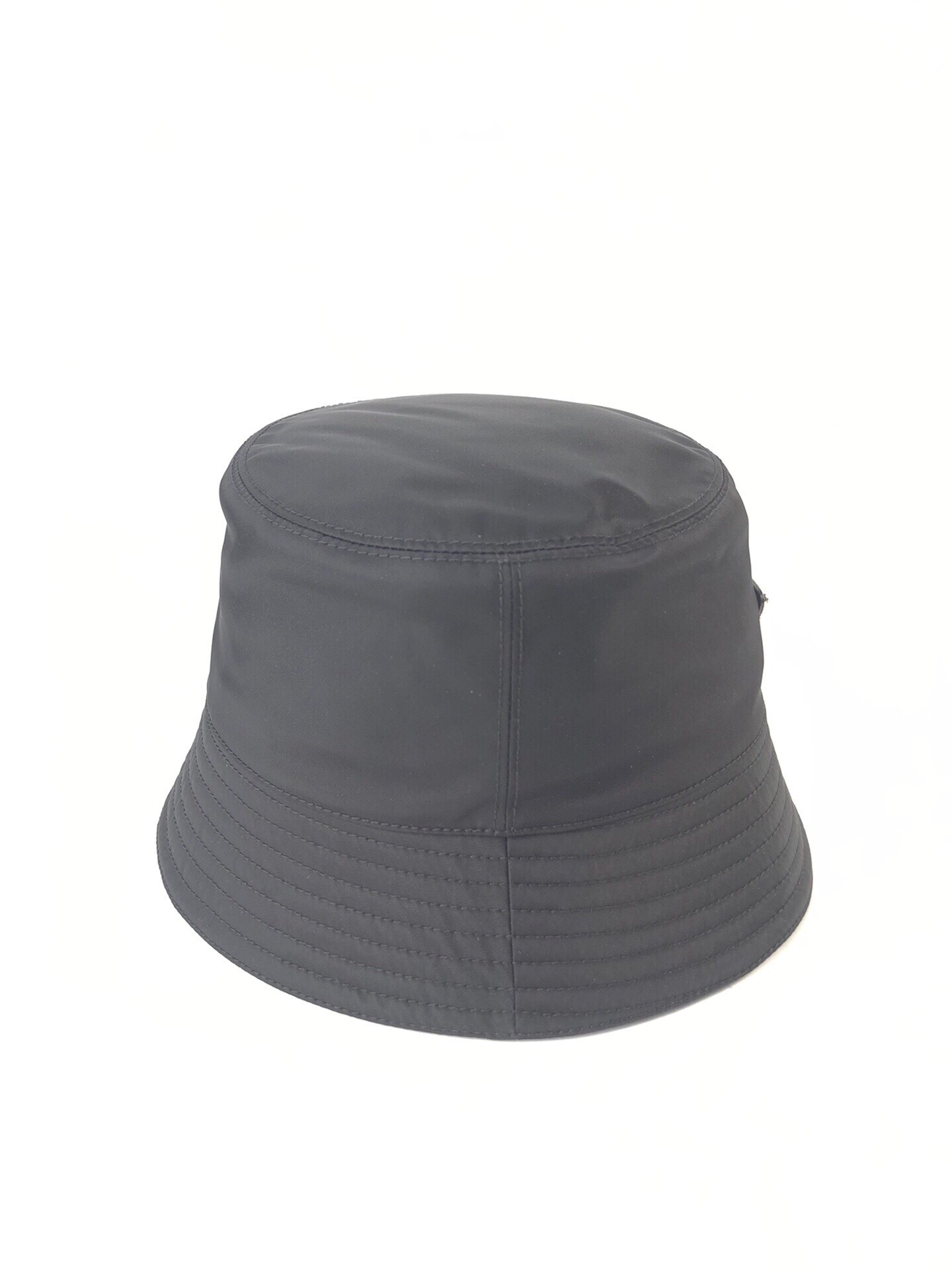 Prada Re-nylon Barrel Hat In Black