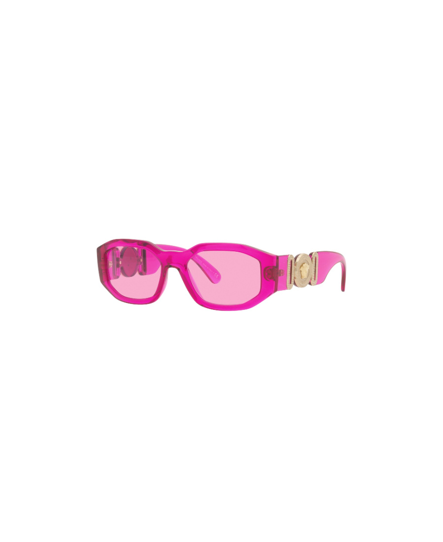 Versace Eyewear Rectangular Frame Sunglasses In Pink