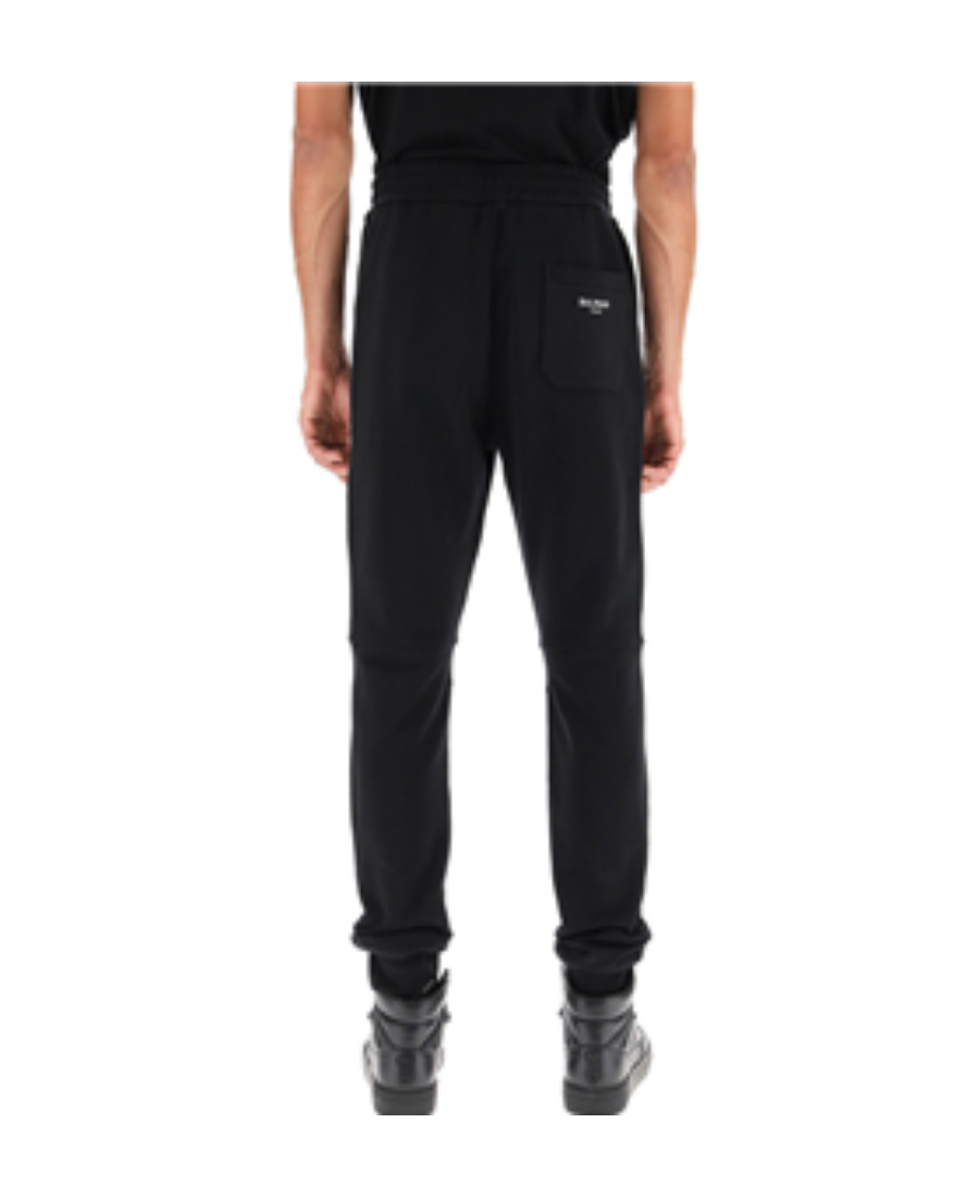 Balmain Uez Vert Cotton Track Pants In Black