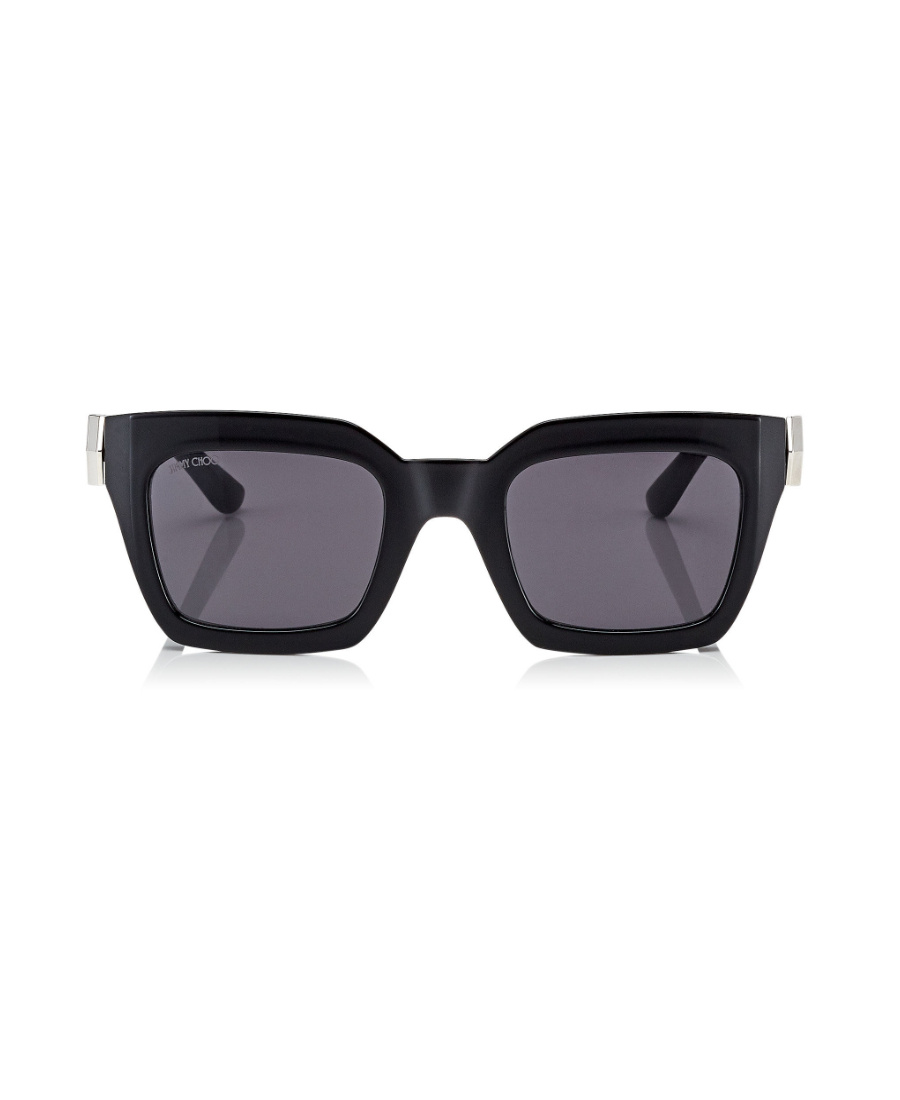 JIMMY CHOO BLACK LOGO SUNGLASSES 