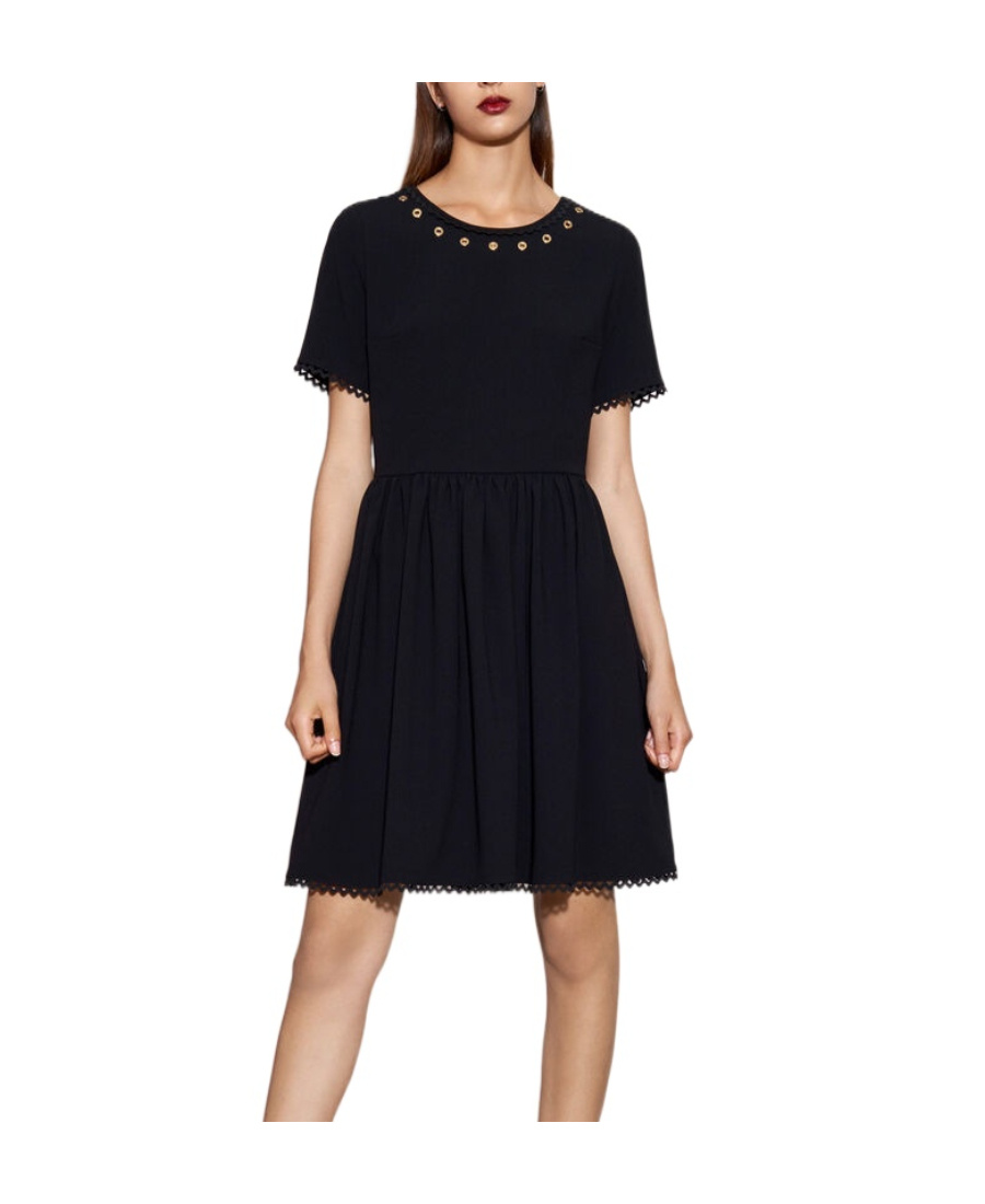 Kenzo A Well-fitting Horn-shaped Mini Dress In Black