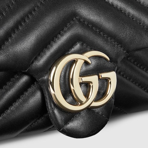 Gucci Gg Marmont Mini Shoulder Bag In Black