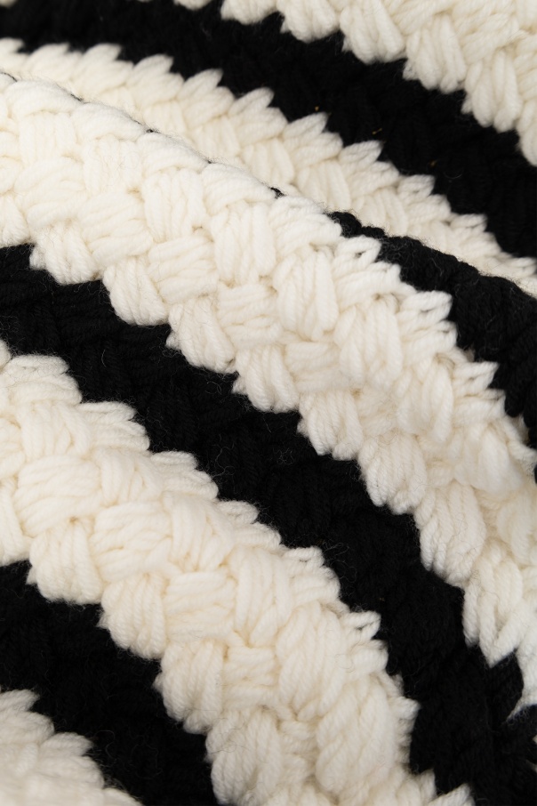 Alanui The Mariner Virgin Wool Scarf In Nude