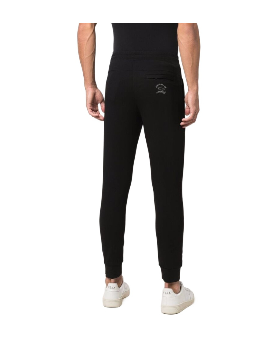 Paul & Shark Super Soft Stretch Sweatpants With Reflex Logo In Black