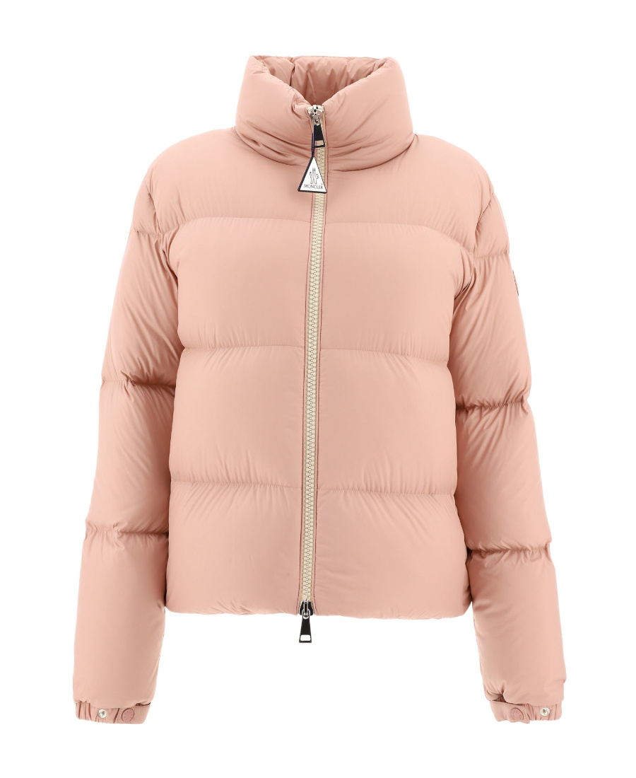 Moncler High-necked Zipper Down Jacket In Pink